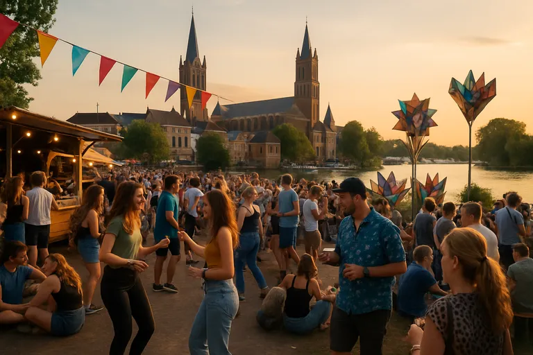 Beleef de festivalsfeer van roermond: muziek, foodtrucks en kunst tussen binnenstad en maasplassen
