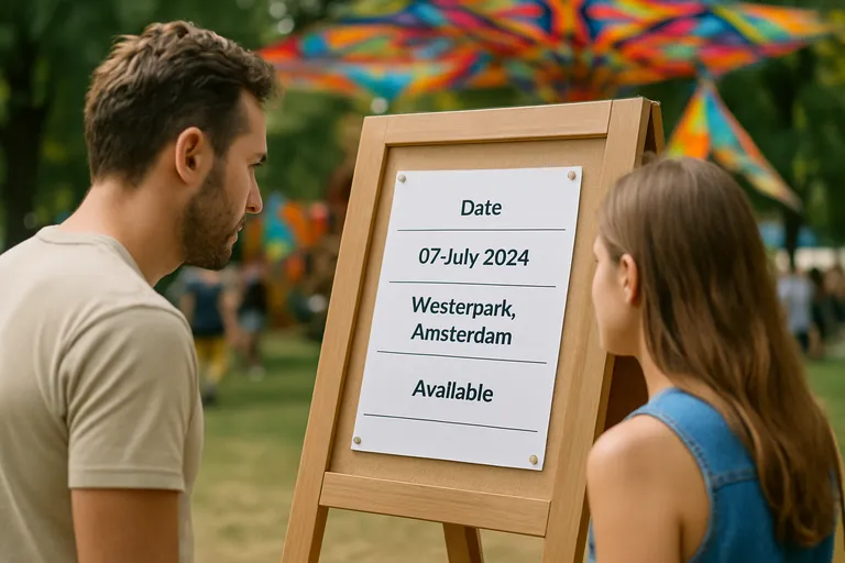 Data, locatie en tickets