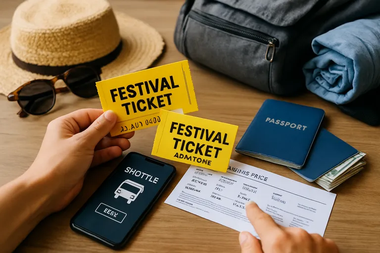 Tickets, vervoer en overnachten