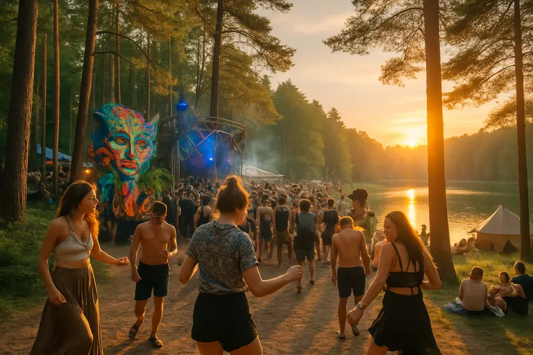 Tussen dennen, kunst en techno: zo betovert het festival in garbicz je zintuigen