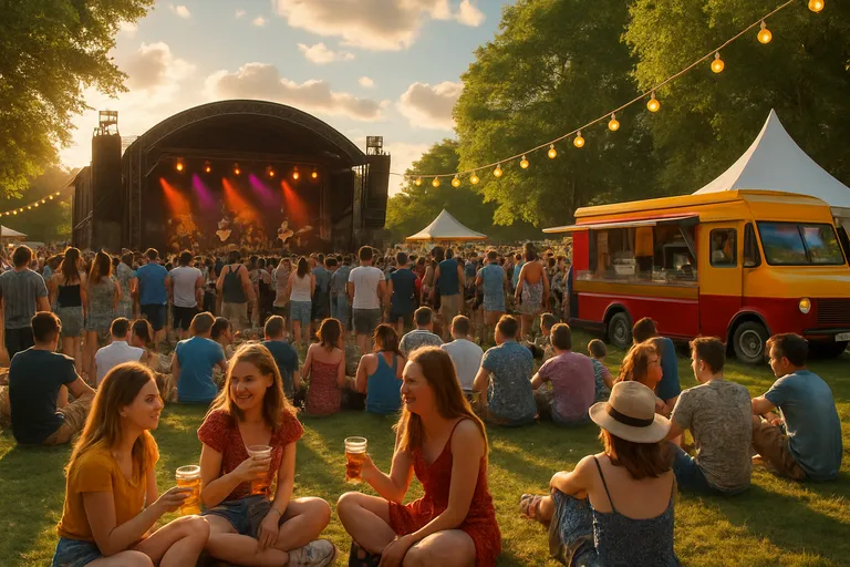 Vier pinksteren op het festival met livemuziek, foodtrucks en zomerse sferen